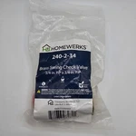 Homewerks Brass Swing Check Valve 3/4" X 240-2-34. Fixed Price $11.80.