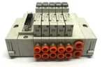 Smc SS5Y3-45NFD-05U-N7 Manifold Base W/ 5X SY3140-5FU & 24VDC Comm Connector. Fixed Price $76.49.