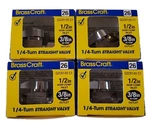 Lot Of Brasscraft G2CR14X C1, 1/2" Nom Comp Inlet, 3/8" Od Outlet,.... Fixed Price $29.99.