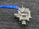 Ball Valve Flange Vacuum 1-1/2" CF8M, 1000 Wog Blue Handle. Fixed Price $32.76.