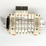 Smc VV5Q11 Pneumatic 6-STA Manifold (4) VQ1101-5 (2) VVQ1000-10A-1 Valve D-sub. Fixed Price $175.00.