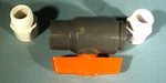 Kbi Full Opening 1/4 Turn Grey Pvc 1" Sch 80 Threaded Ball Valve Usa Unused. Fixed Price $9.90.