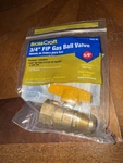 New Brasscraft 5/8" Od X 3/4" Fip Gas Ball Valve PSSC-60. Fixed Price $10.00.