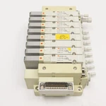 Smc SV2100R-5FU Single Solenoid 8 Valve Bank 24VDC. Fixed Price $100.03.