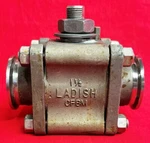 Ladish Sanitary Ball Valve CF8M 1501-322 1-1/2" Ports 100-250 Psi. Fixed Price $50.00.