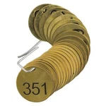Pc Brady '23621 Numbered Tag, Brass, 1/2 In H X W, Di. Fixed Price $65.56.