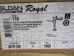 Sloan Royal Flushometer 110 Nos Dual Filtered Bi-pass Diaphram 3.5 Gfp. Fixed Price $119.95.