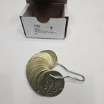 Brady 87110, 1.5" Dia, Stamped Brass Valve Tags, #226-250, Legend "cws", Pcs. Fixed Price $29.77.