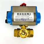 Bonomi 8P0131-C1-3/4 Pneumatic Spring Return Brass 3-WAY T-port Valve. Fixed Price $123.95.
