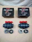 (lot Of 2) Jomar Valve T-703 1" Pvc Sched 80 True Union 210-545. Fixed Price $55.96.