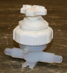 Fluoroware Entegris 201-37-01 2-WAY Manual Diaphragm Valve. Fixed Price $161.50.