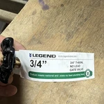 Legend T-400NL 3/4" Brass Manual Rising Stem Gate Valve No Lead 200 Wog. Fixed Price $21.00.