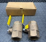 Set Of Apollo 70-107-2741 Conbraco 1-1/2" 2-PIECE Brass Bronze Ball Valve. Fixed Price $129.95.