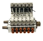 Smc Manifold W/ 6X VQZ2151-3YZ1 Solenoid Air Valves 24VDC, 0.15 0.7MPA. Fixed Price $39.97.