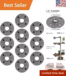 Chic 10-PACK 1/2 Inch Malleable Iron Flange Fittings For Diy Vintage Furniture. Fixed Price $38.69.