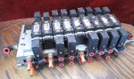Smc NVV5FS3-01T-101 VFS3000 10-STATION Solenoid Valve Manifold NVFS3400-3FZ. Fixed Price $325.00.