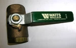 Ball Valve 600 Wog Brass Lever Handle Quality #8614 Watts Regulator Inch Npt. Fixed Price $14.95.