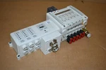 Smc Device Net Serial Interface EX250-SDN1-X122 W/ (3) Input Units & Valves. Fixed Price $200.00.