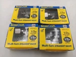 4-PACK Brasscraft OCR14X 1/2 3/8 Compression Straight Stop Valve, New. Fixed Price $6.99.