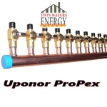 1" Copper Manifold 3/4" Uponor Propex (with & Without Valve) LOOPS-12. Fixed Price $828.86.