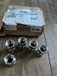 Box Of 5 Parker 8 HX6-SS Stainless Steel Triple-lok 37 Straight Swivel 1/2. Fixed Price $200.00.