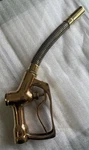 Milwaukee Valve Solid Brass Gas Pump Handle W/imperial Duro Flex Nozzle. Fixed Price $450.00.