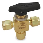 Parker 4A-MB4XPFA-BP 1/4" Compr Brass Mini Ball Valve 3-WAY. Fixed Price $149.99.