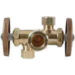 Brasscraft CR1901DVX Dual-handle Shut-off Stop Valve , 1/2" 3/8" Od. Fixed Price $36.56.