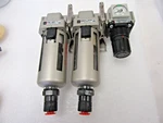 Smc AF30-N02D-Z, AFM30-N02D-Z, AR25-NO2E-Z Air Filter Seperator And Regulator. Fixed Price $160.00.
