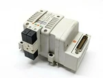 Smc VV5QC11-02C4FD0-DNS Plug-in Base Din Rail Mount W/ 2) VQC1300N-5. Fixed Price $111.59.