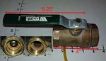 Watts Regulator 1-1/4" Pipe. Brass Threaded Ball Valve 600WOG, 8614. Fixed Price $49.99.