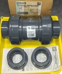 Spears 2229-015 Pvc Ball Check Valve, 1-1/2" True Union, Socket & Thread Ends. Fixed Price $94.99.