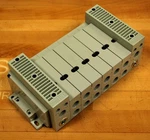 Numatics NS2256-6 Manifold, 8 Valve, 4 Pin Male Solenoid Control Used. Fixed Price $205.31.
