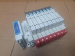 Smc Manifold Block SS5Y51-E4R110 W/ (8) Valves SY5201-5U1 SY50M-60-1A. Fixed Price $300.00.