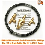 Conrader Automatic Drain Valve: 1/4 Npt Pipe Size, Outlet Dia. Fixed Price $103.91.