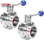 Dernord 2 Pack Inch Tri Clamp Sanitary Butterfly Valve With Pull Handle Stainl. Fixed Price $82.71.