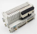 Smc VV5Q11-ULB990070 16 Valve Pneumatic Manifold With NP420-DN1 Serial Interface. Fixed Price $1290.00.