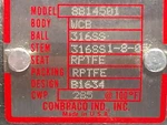 Conbraco 8814501 316SS Ball Valve. Fixed Price $390.12.