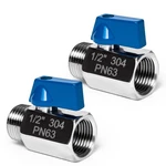 1/2 Inch Mini Ball Valve 304 Stainless Steel Female X Npt Shut Off Pcs. Fixed Price $25.42.