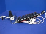 Smc 10-VZ110 Assembly W/ 17 Valves, Manifold, Regulator, Pressure Switch. Fixed Price $50.00.