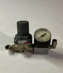 1X Camozzi Pneumatic Micro Flow Control Valve M008-RS16 W/ Pressure Gauge (used). Fixed Price $49.99.