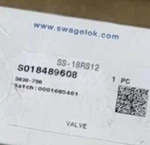 1PCS New Swagelok SS-18RS12 Valve. Fixed Price $965.19.