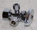 5/8" X 3/8" 1/4" Tube Dual Outlet Stop Valve Brasscraft CR1900R C1. Fixed Price $6.40.