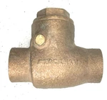 Stockham Bronze Swing Check Valve 1-1/4" Cts Solder Joint Ends 125-SWP 200-WOG. Fixed Price $37.74.