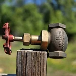 Vtg Fairbanks Brass Gate Valve 1/4" Industrial Plumbing- Steam Punk Art. Fixed Price $200.00.